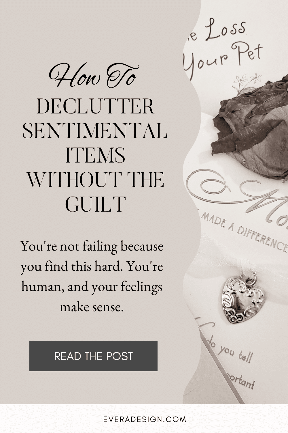 decluttering sentimental items