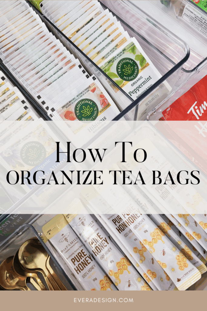how to organize tea bags