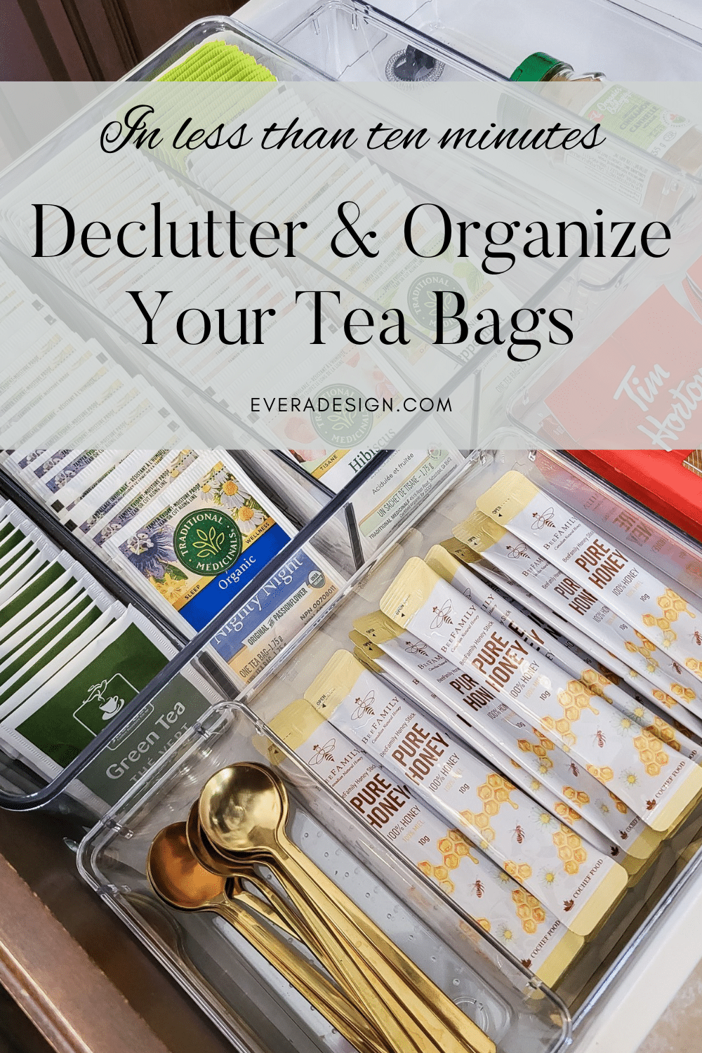 how to organize tea bags