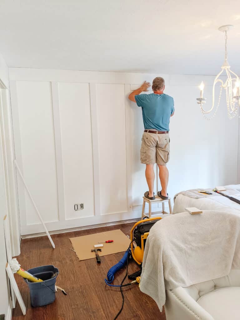 board and batten accent wall