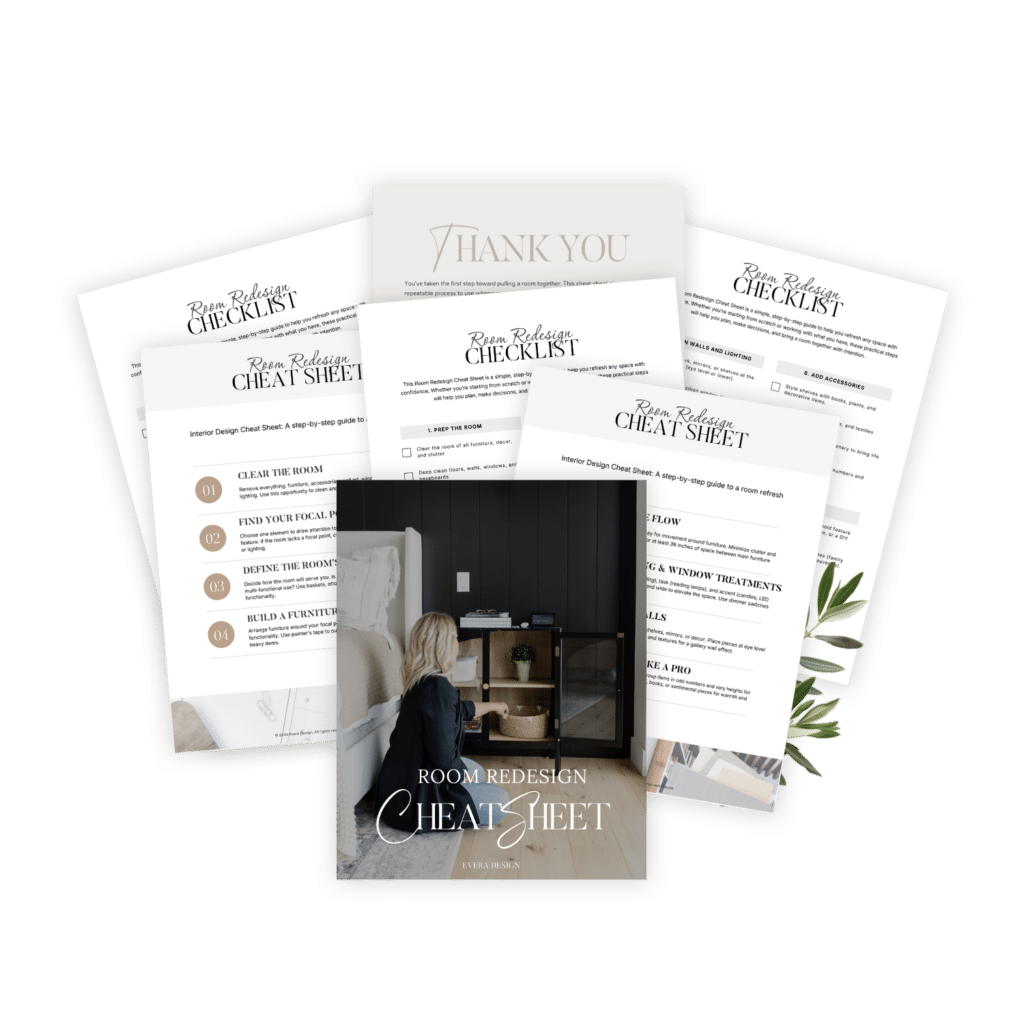 room redesign cheat sheet