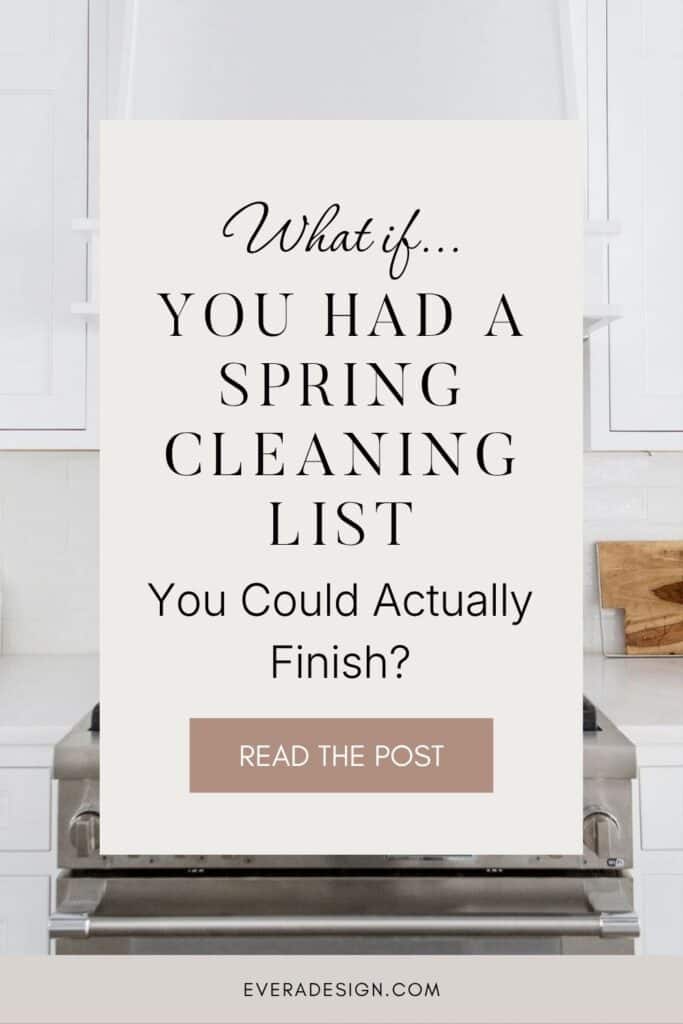 spring cleaning list