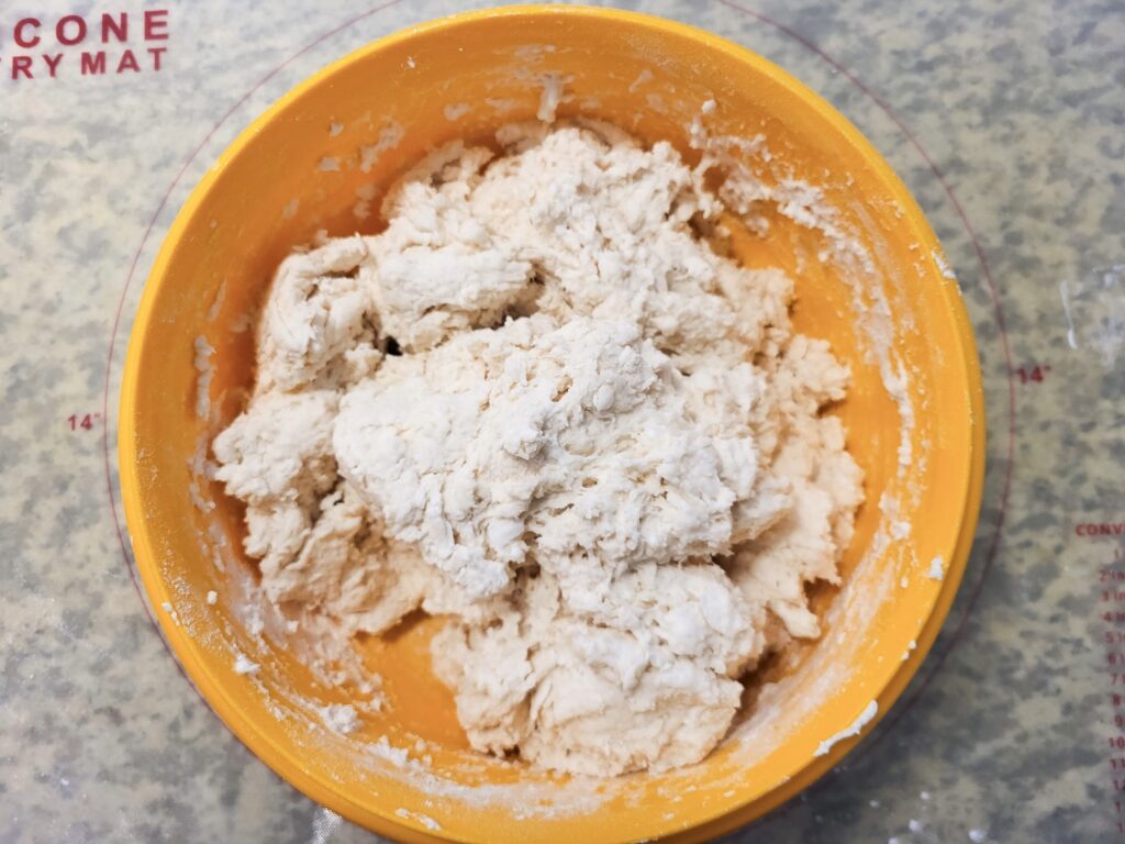add milk to form the dough