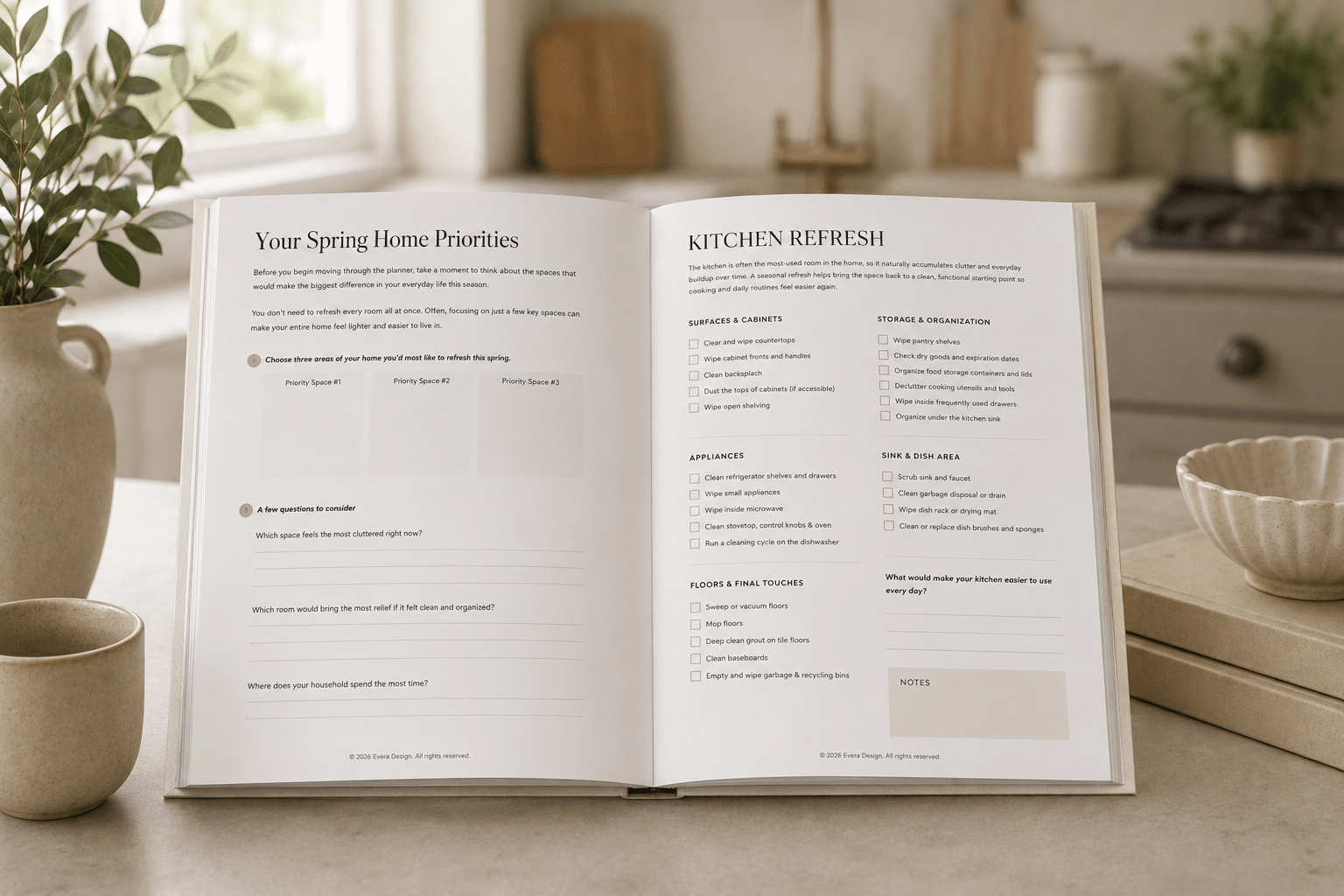 spring cleaning planner preview