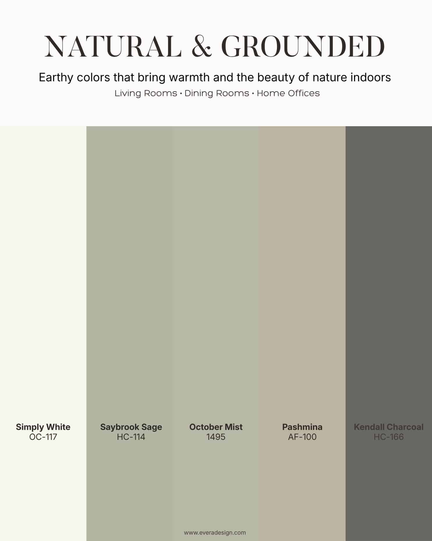 benjamin moore natural and grounded paint colors