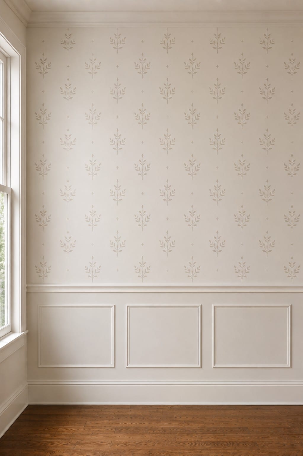 stenciled diy wall design idea