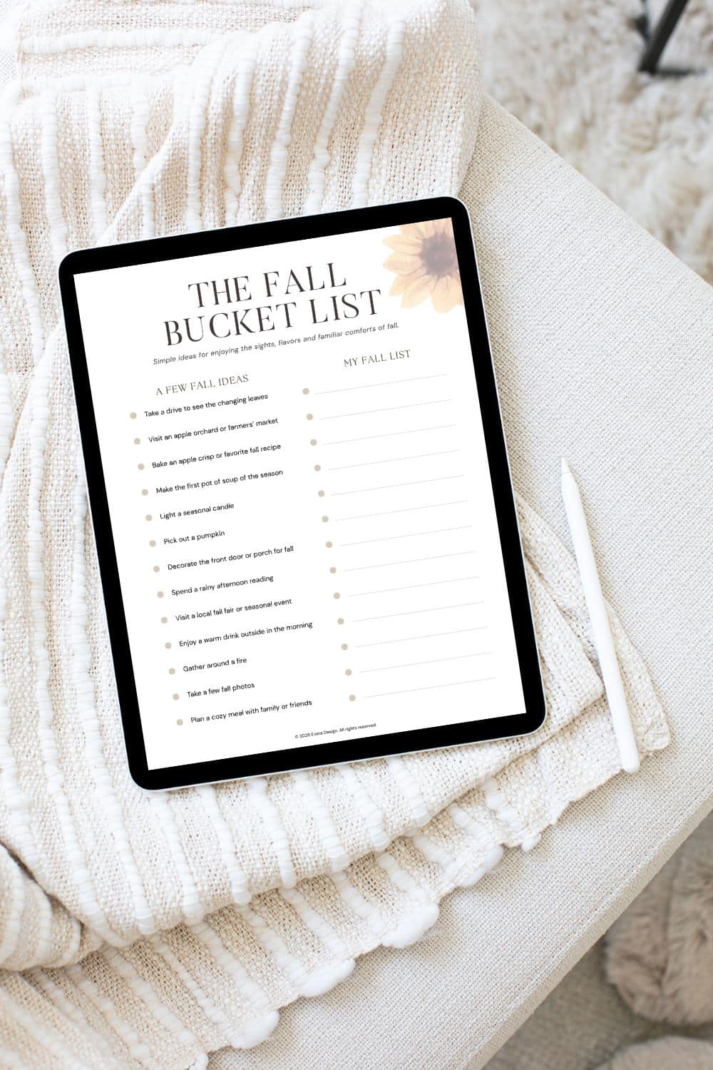 the fall bucket list