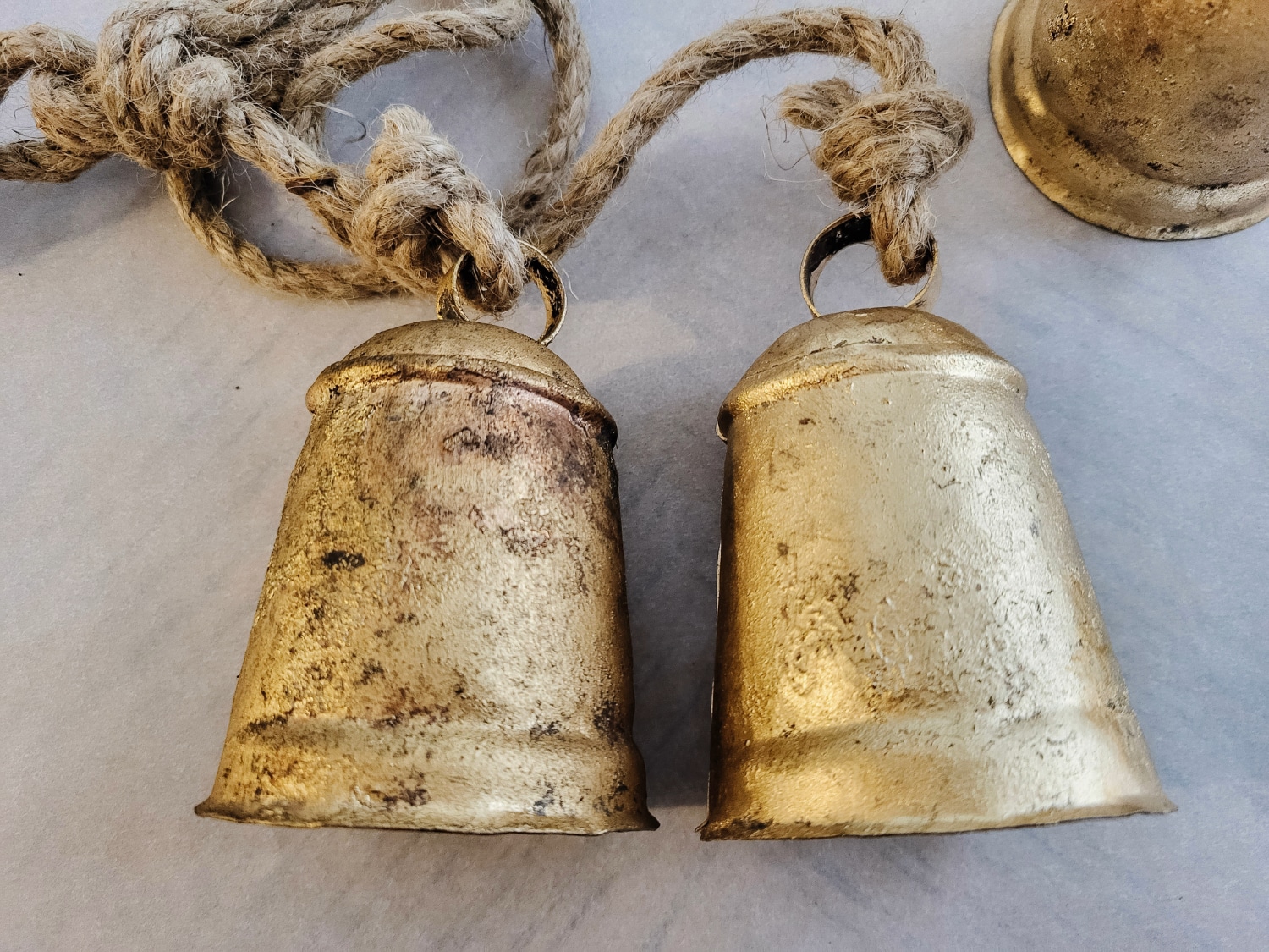 before and after diy christmas bells